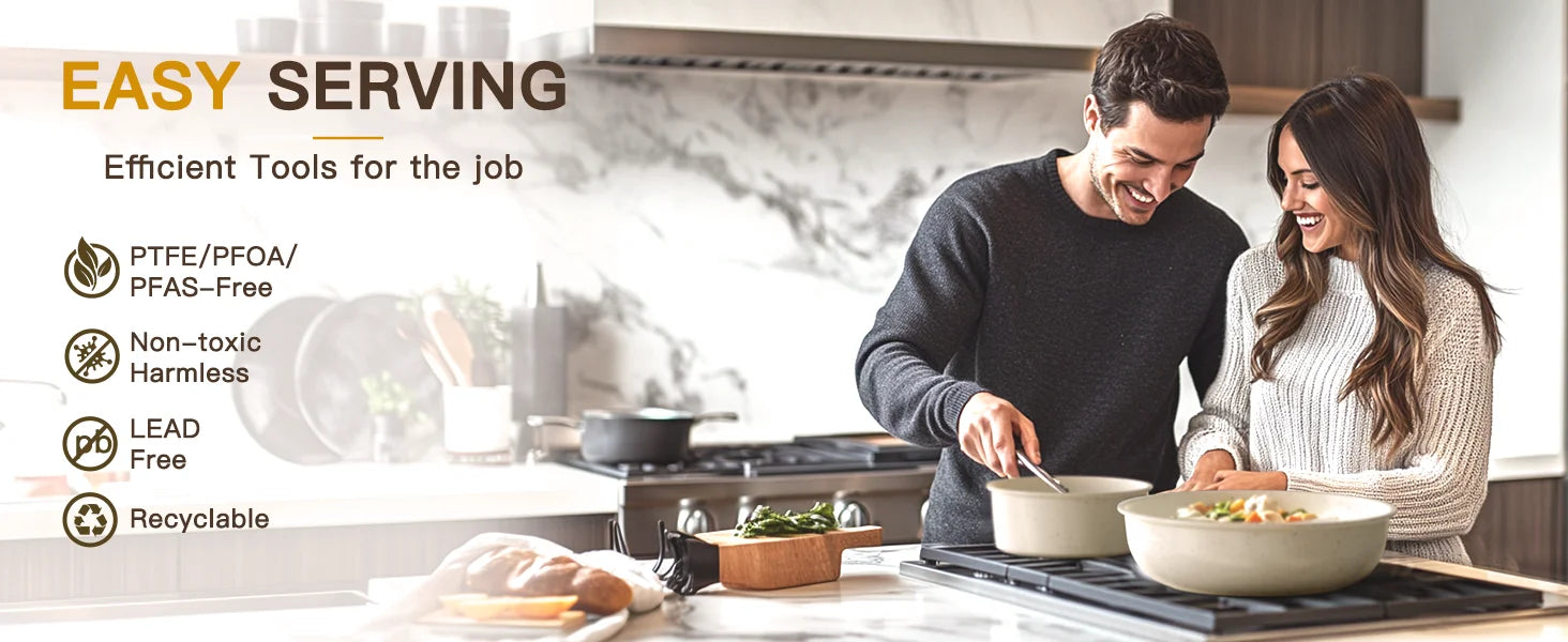 21 Piece Pots and Pans Set Non-Stick