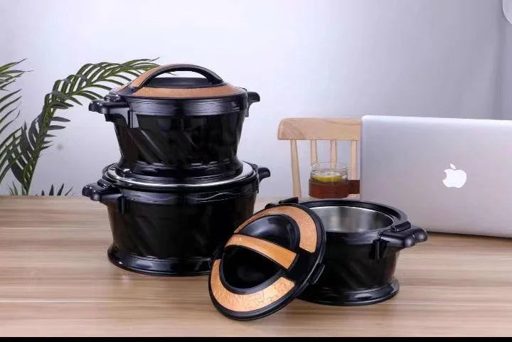 3 Pcs/Set 2.2/4.2/5.2L  Ramadan Street family gathering Large Capacity Food Warm Insulated Rice Bucket With Handle  Lunch Box