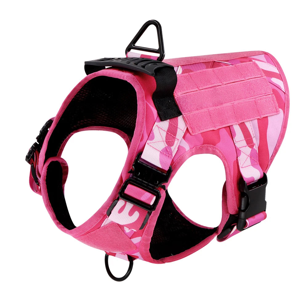 Military Pink Camouflage Dog Harness