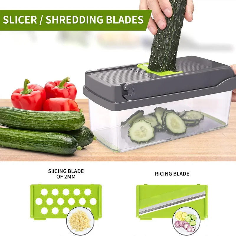 1-Pack Vegetable Slicer Set - New Year's Healthy Eating Starter Kit for Meal Prep & Snack Making