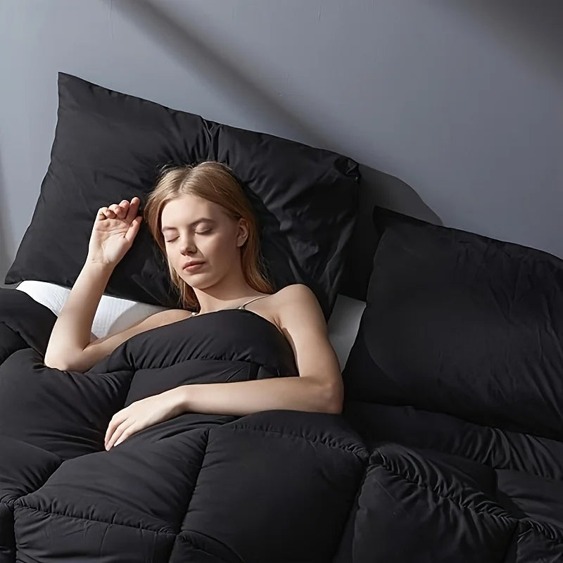 Square Design Full-Size Bed Comforter Set