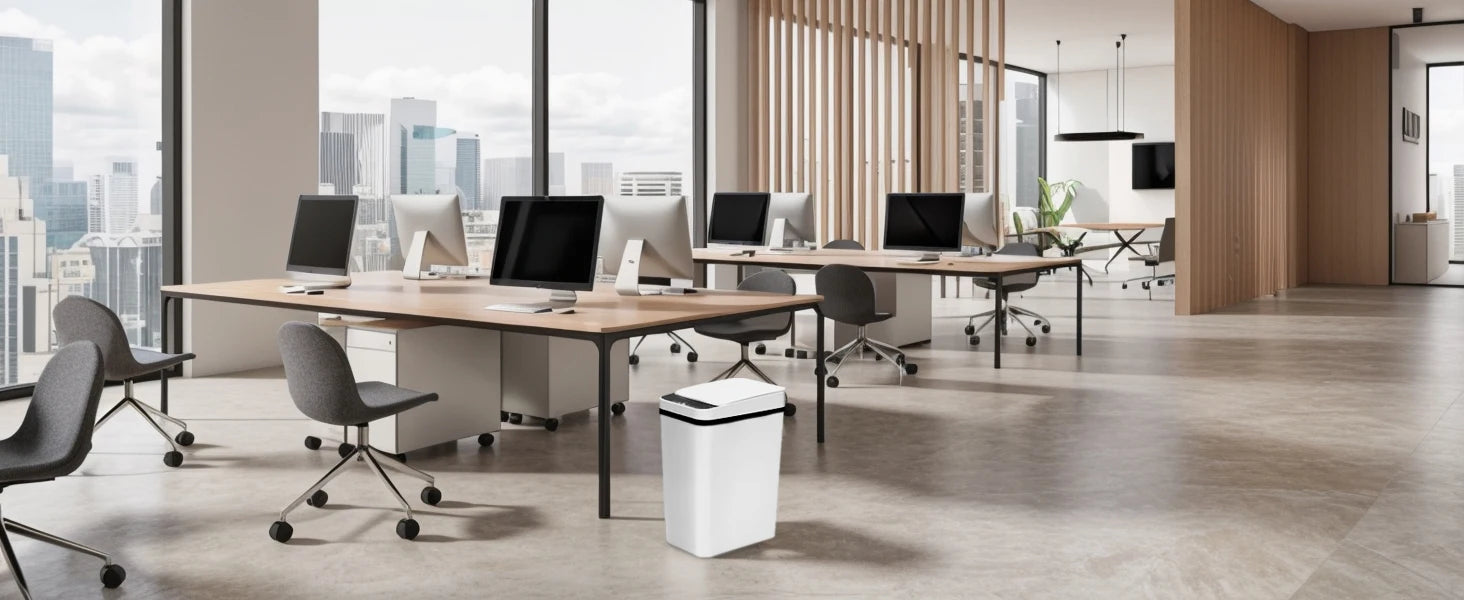 2 Pack 12L Bathroom Automatic Trash Cans