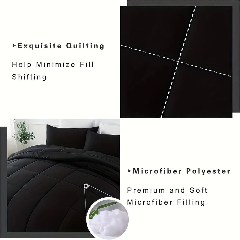 Square Design Full-Size Bed Comforter Set