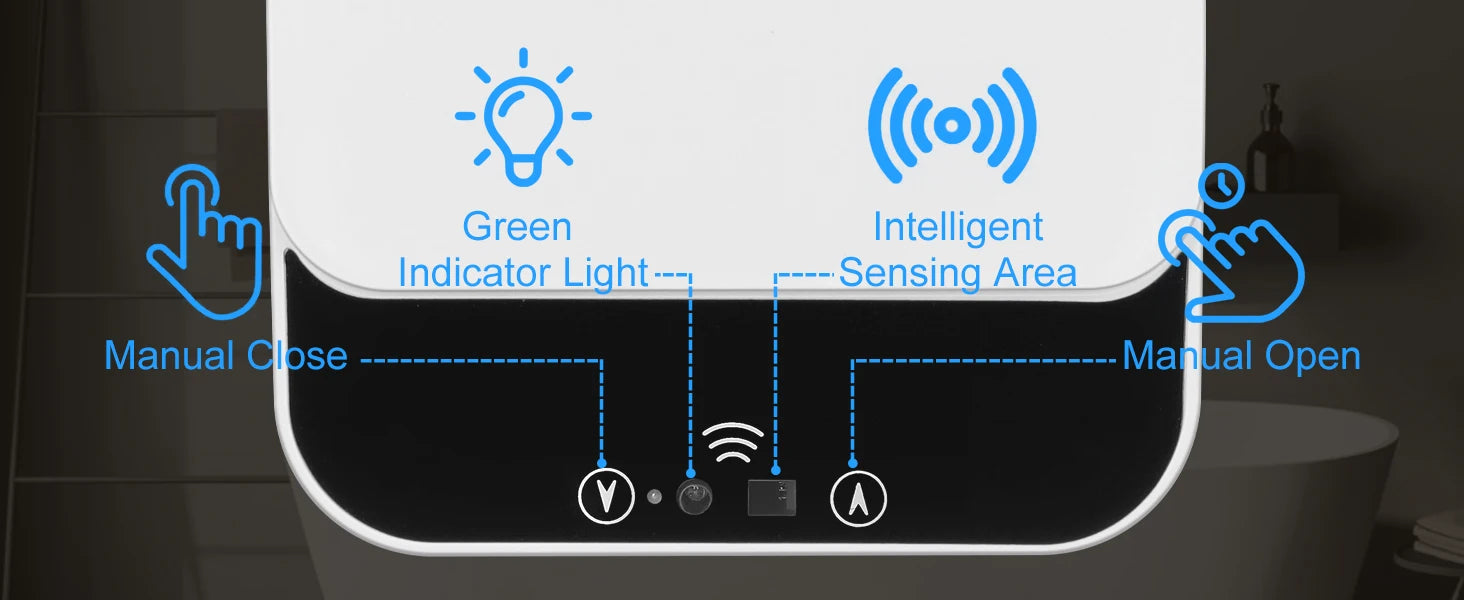 2 Pack 12L Bathroom Automatic Trash Cans
