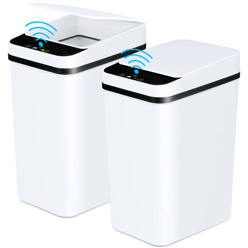 2 Pack 12L Bathroom Automatic Trash Cans