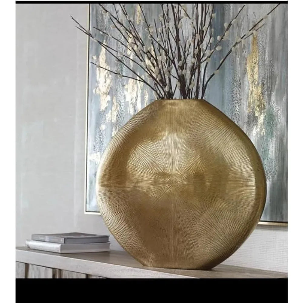 Gold Metal Vase