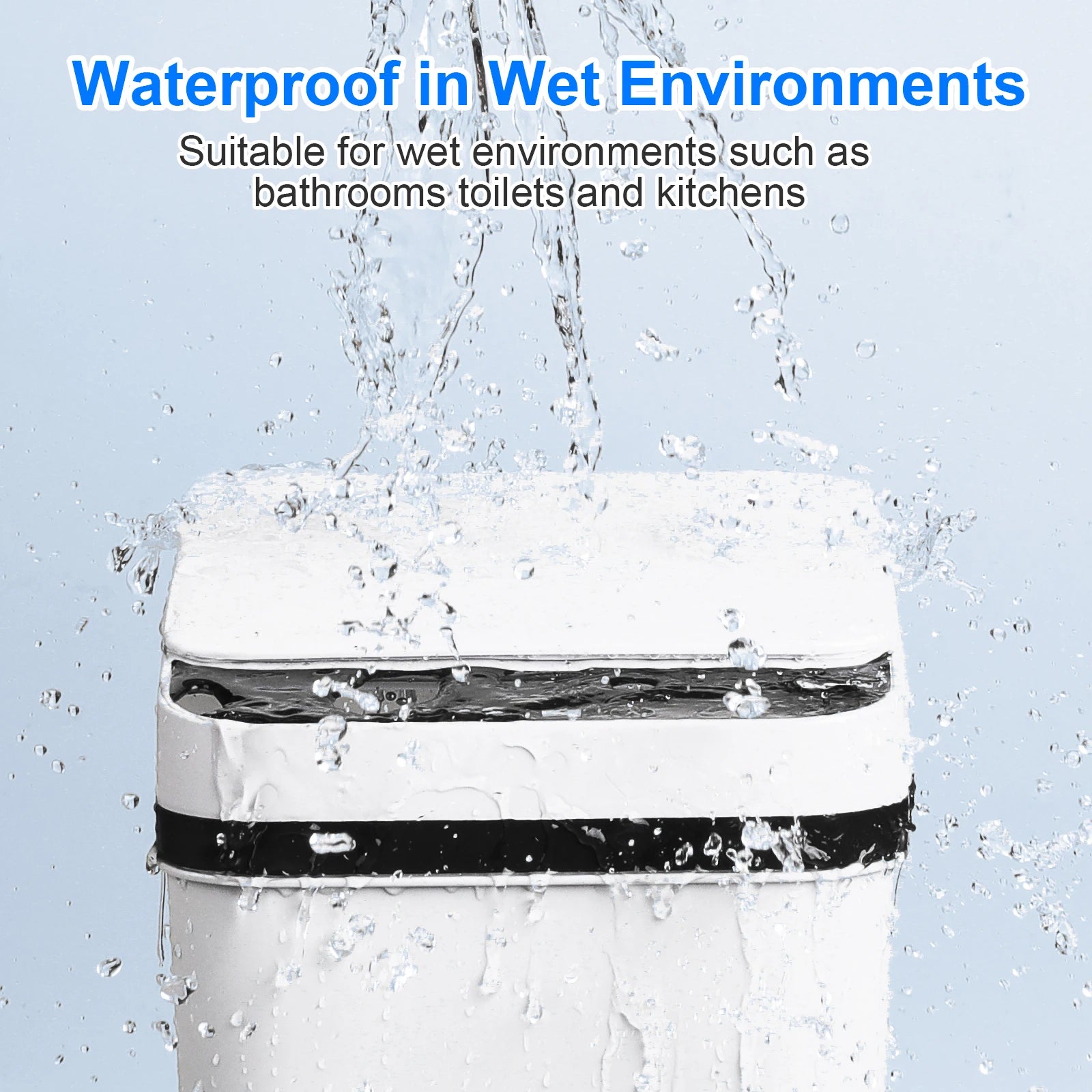 2 Pack 12L Bathroom Automatic Trash Cans