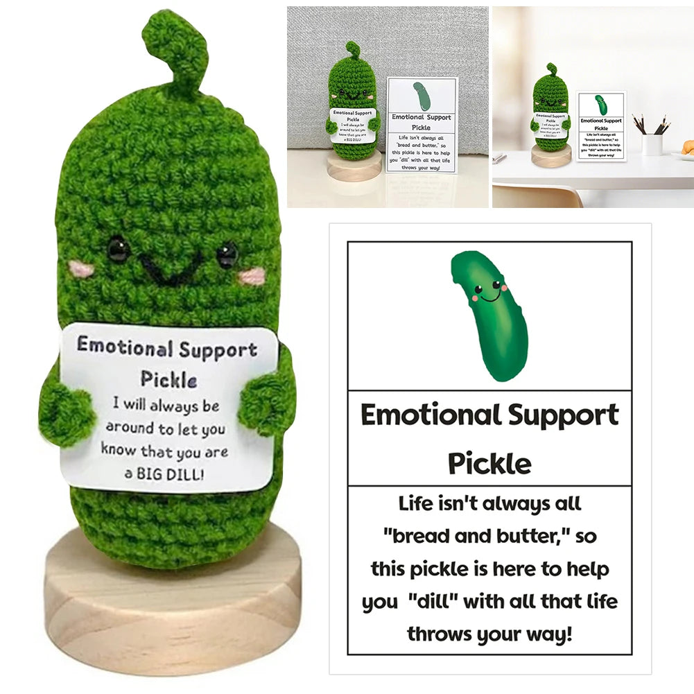 Cute Handwoven Ornaments with Wooden Base