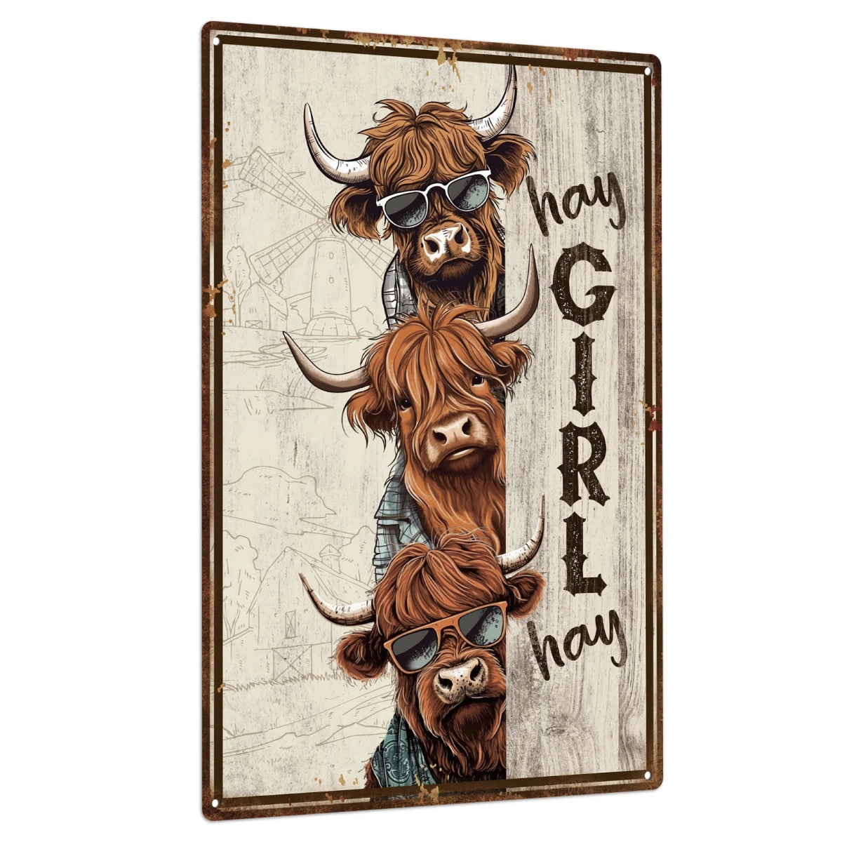 Putuo Decor Yak Metal Tin Sign