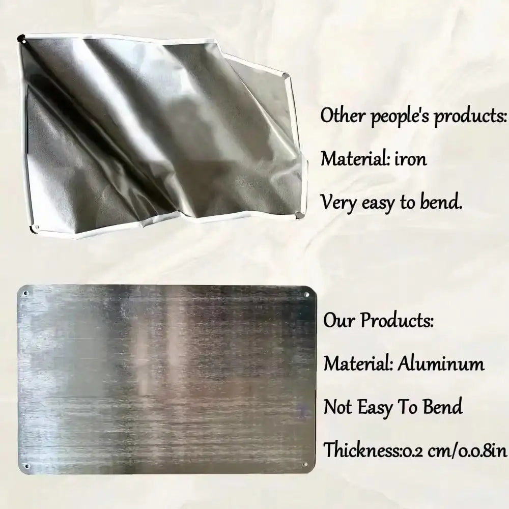 Exclusive Retro Metal Tin Sign 12x8 Inch