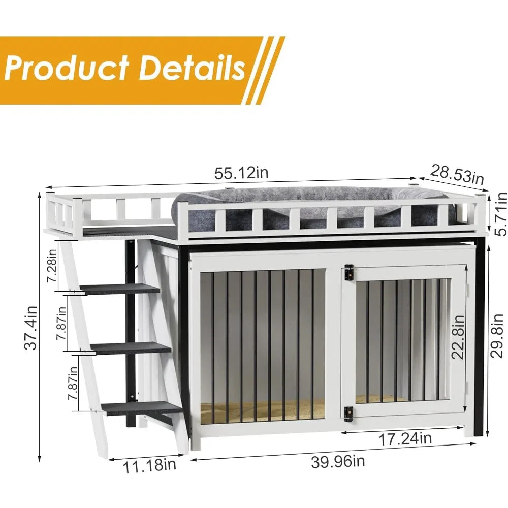 Loft-Style Dog Crate