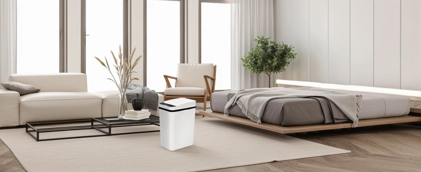 2 Pack 12L Bathroom Automatic Trash Cans