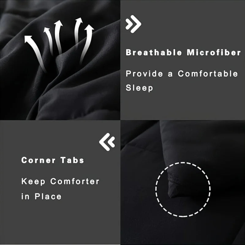 Square Design Full-Size Bed Comforter Set