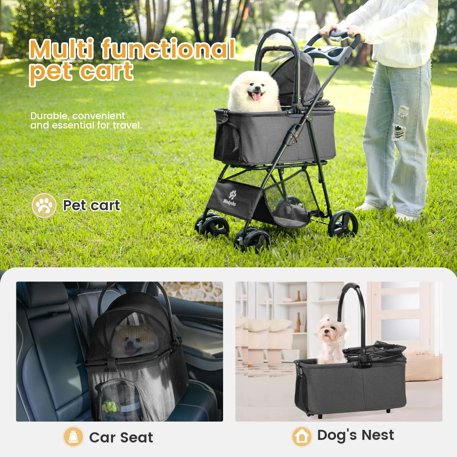 Dog  and Cat Pet Stroller