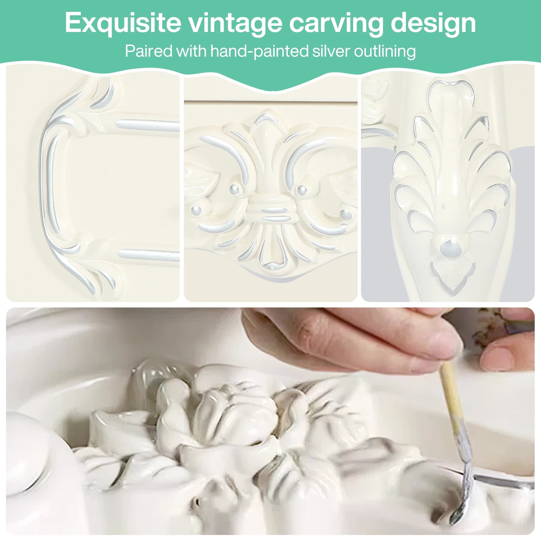 Tribesigns White Nightstand End Table