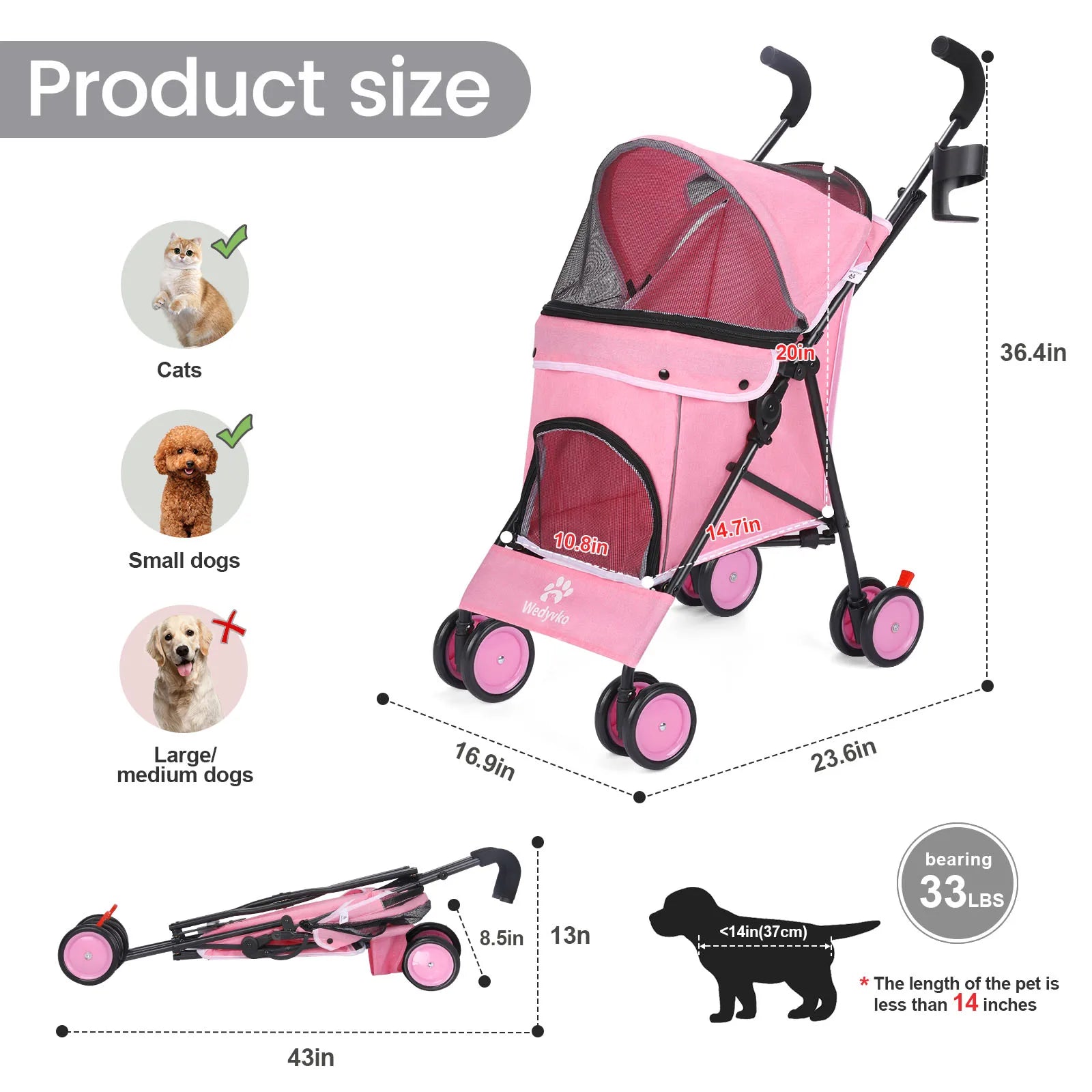 Pet Dog Stroller