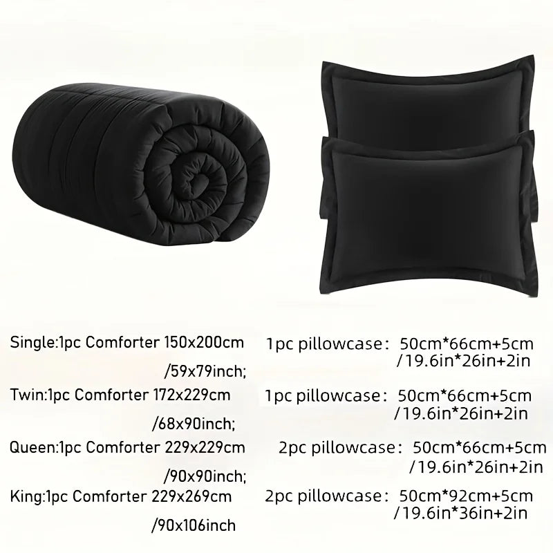 Square Design Full-Size Bed Comforter Set