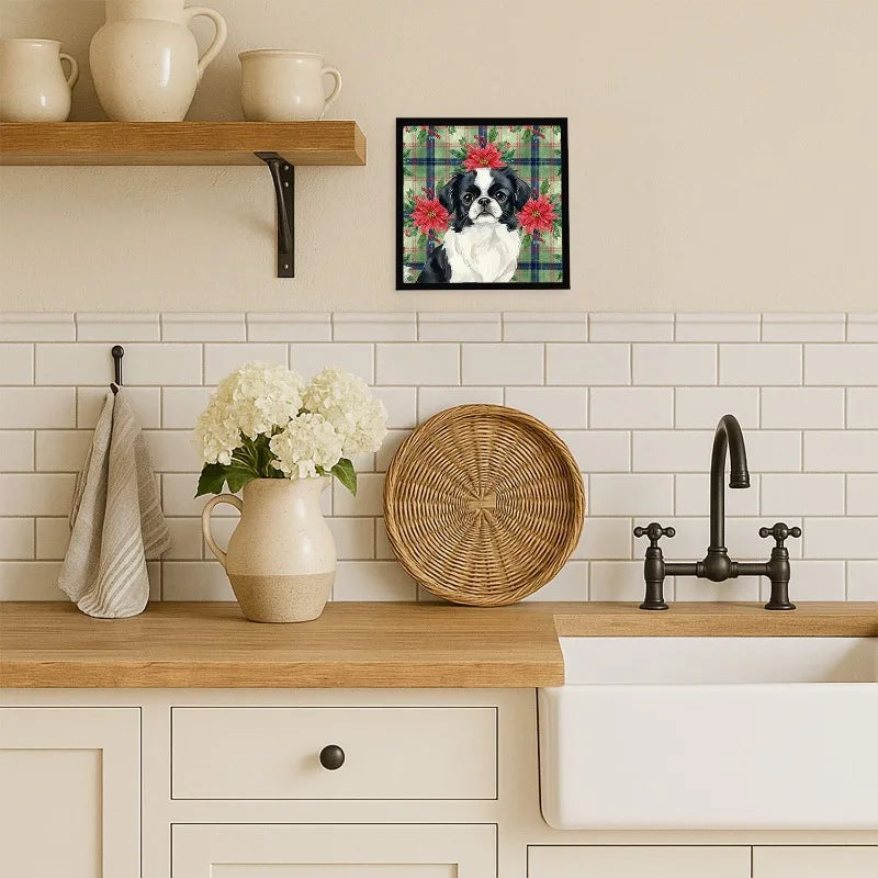Black & White Japanese Chin Wall Art