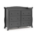 "gray 6-drawer double dresser