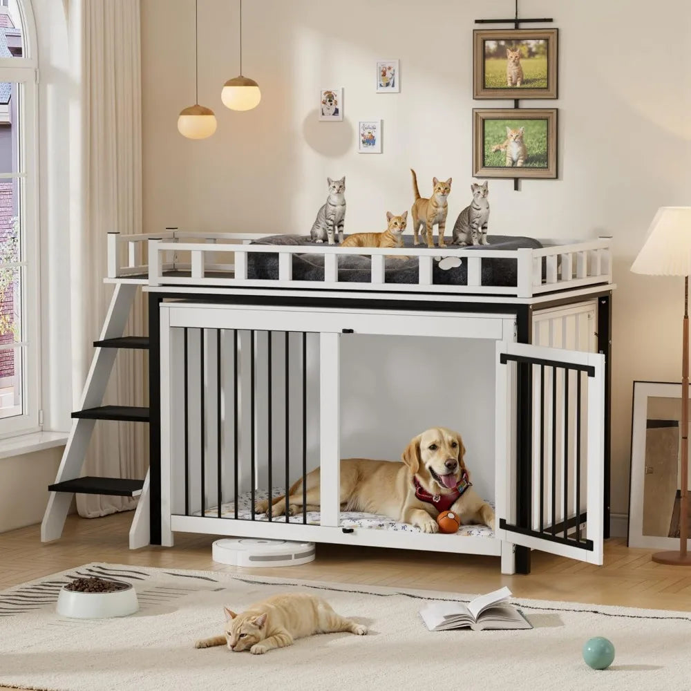 Loft-Style Dog Crate