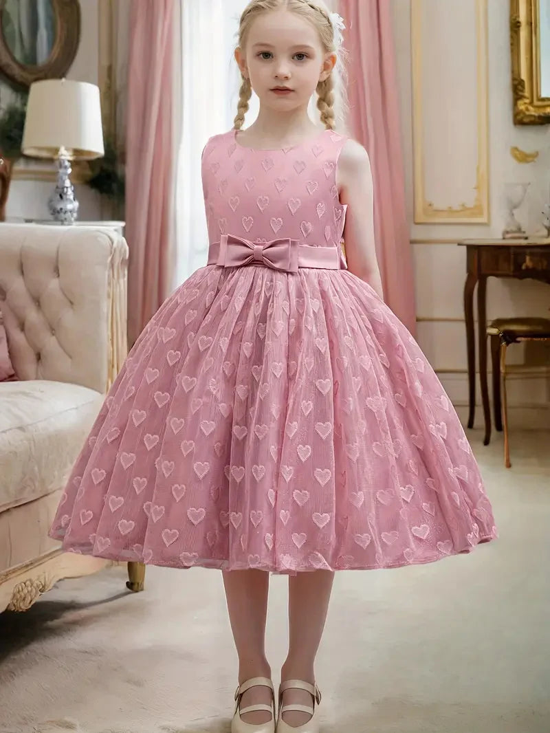 Girls Party Dresses Summer Luxury Elegant Bow Princess Dress