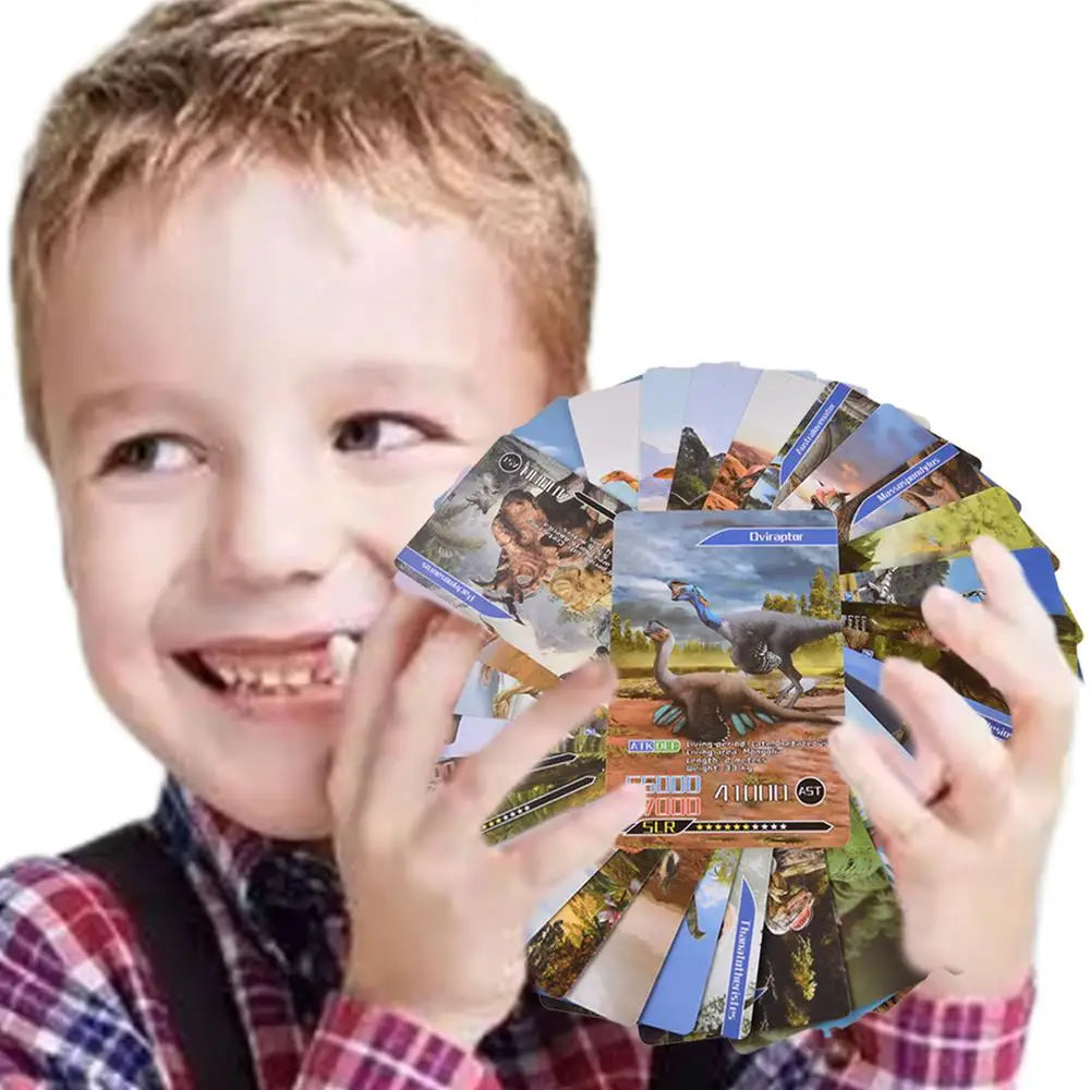 Dinosaurs Flash Learning Cards 55PCS  Collectible Cards Flash Card Educational Learning Toys For Kids