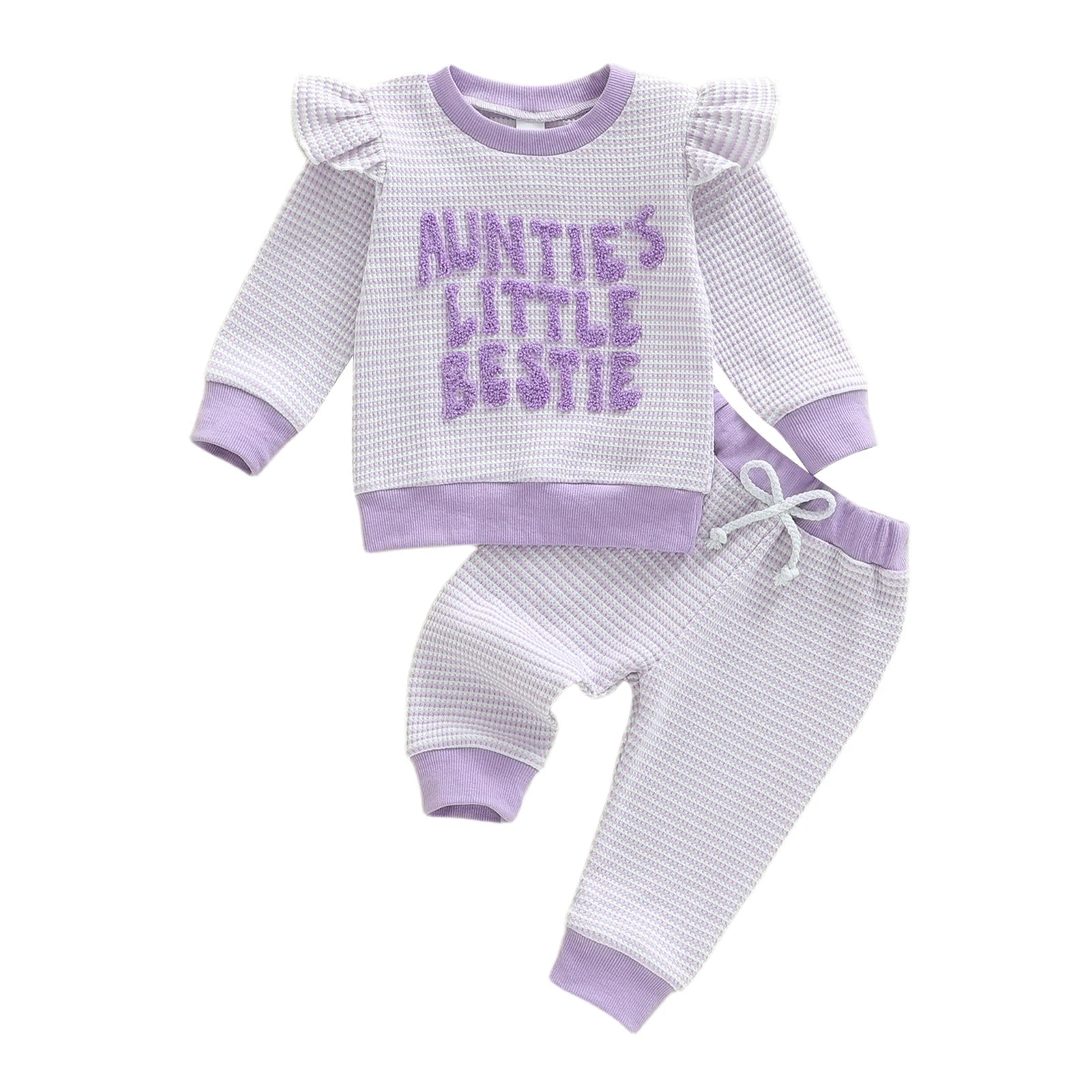 Adorable Baby Girl Spring Outfits Long Sleeve Letter Sweatshirt Elastic Waist Pants Set for Stylish Toddlers Cute Clothes