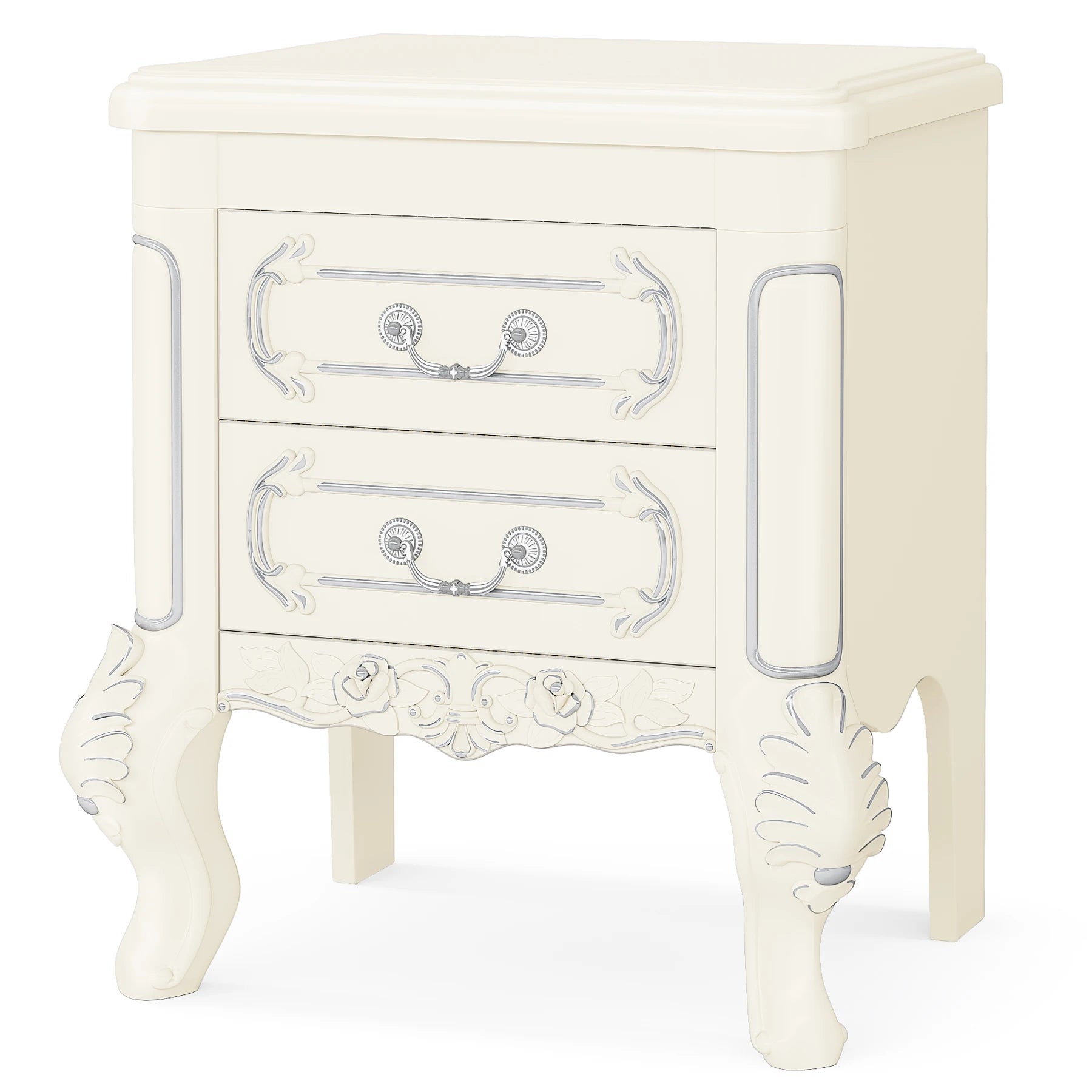 Tribesigns White Nightstand End Table