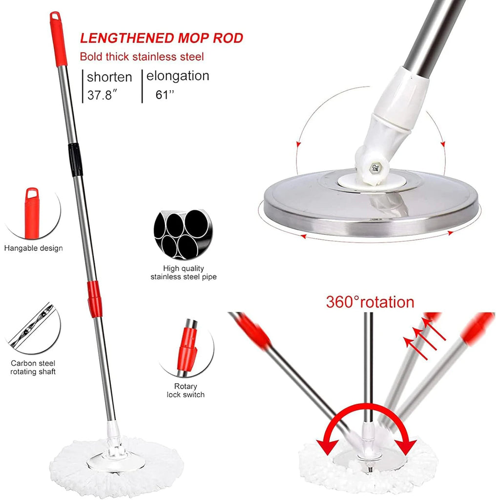 360° Spin Mop Bucket Sets with Wring System