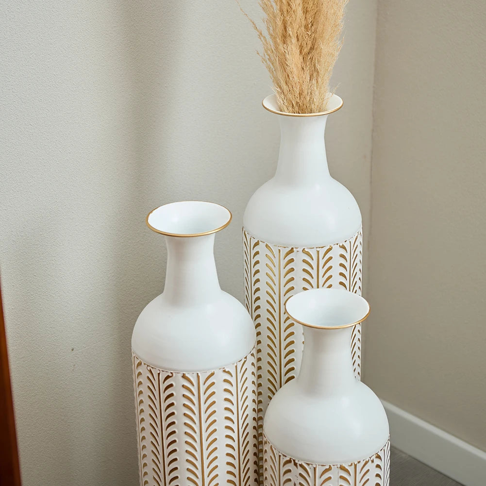 Metal Vase 3-piece Set