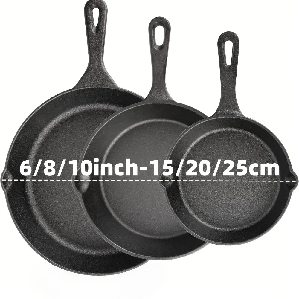 3PCS Cast Iron Skillet Set