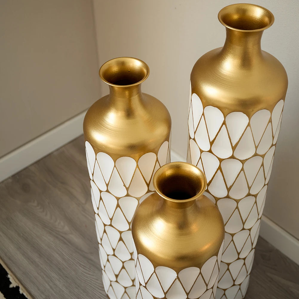 Metal Vase 3-piece Set