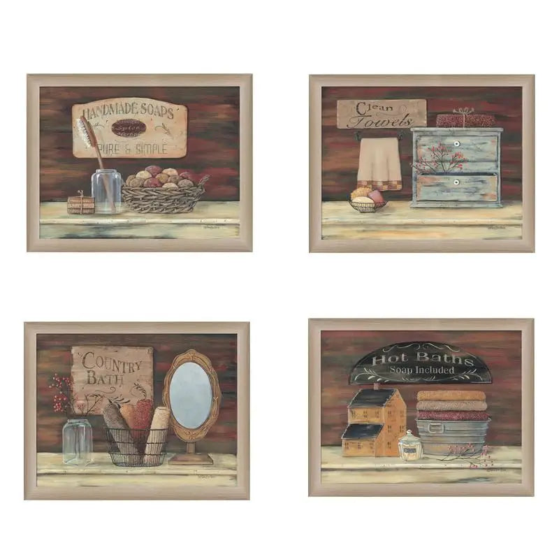 4-Piece Vignette in Taupe Frame