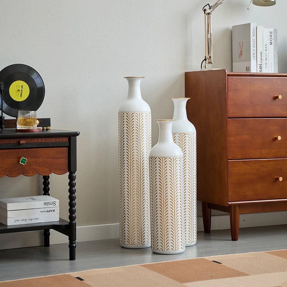 Metal Vase 3-piece Set