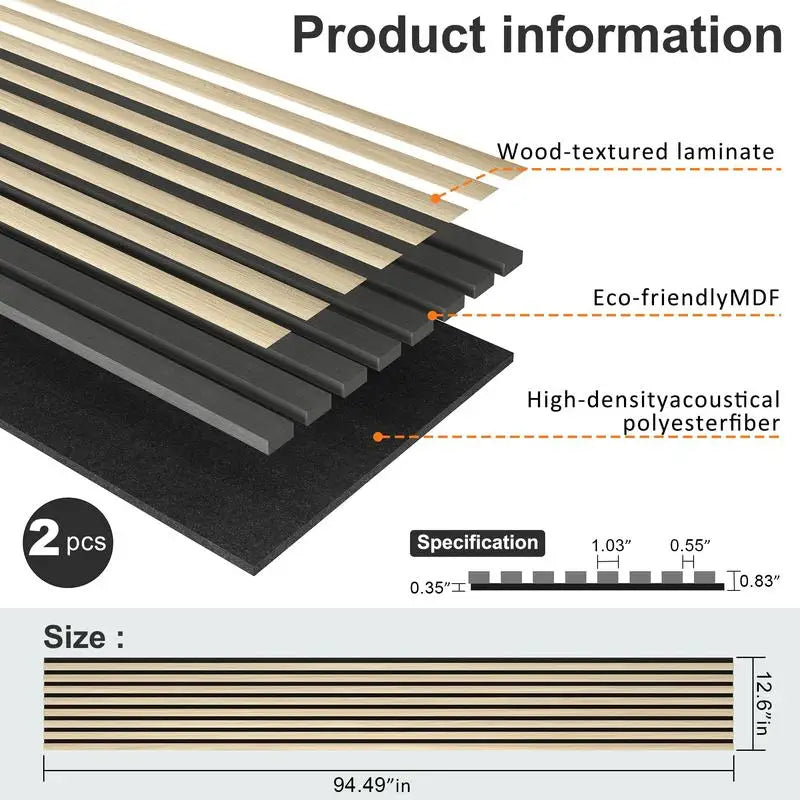 Soundproof Wood Slat Wall Panels