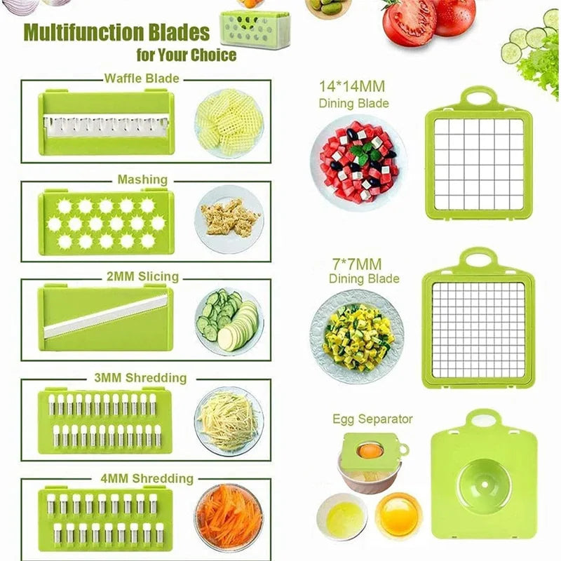 1-Pack Vegetable Slicer Set - New Year's Healthy Eating Starter Kit for Meal Prep & Snack Making