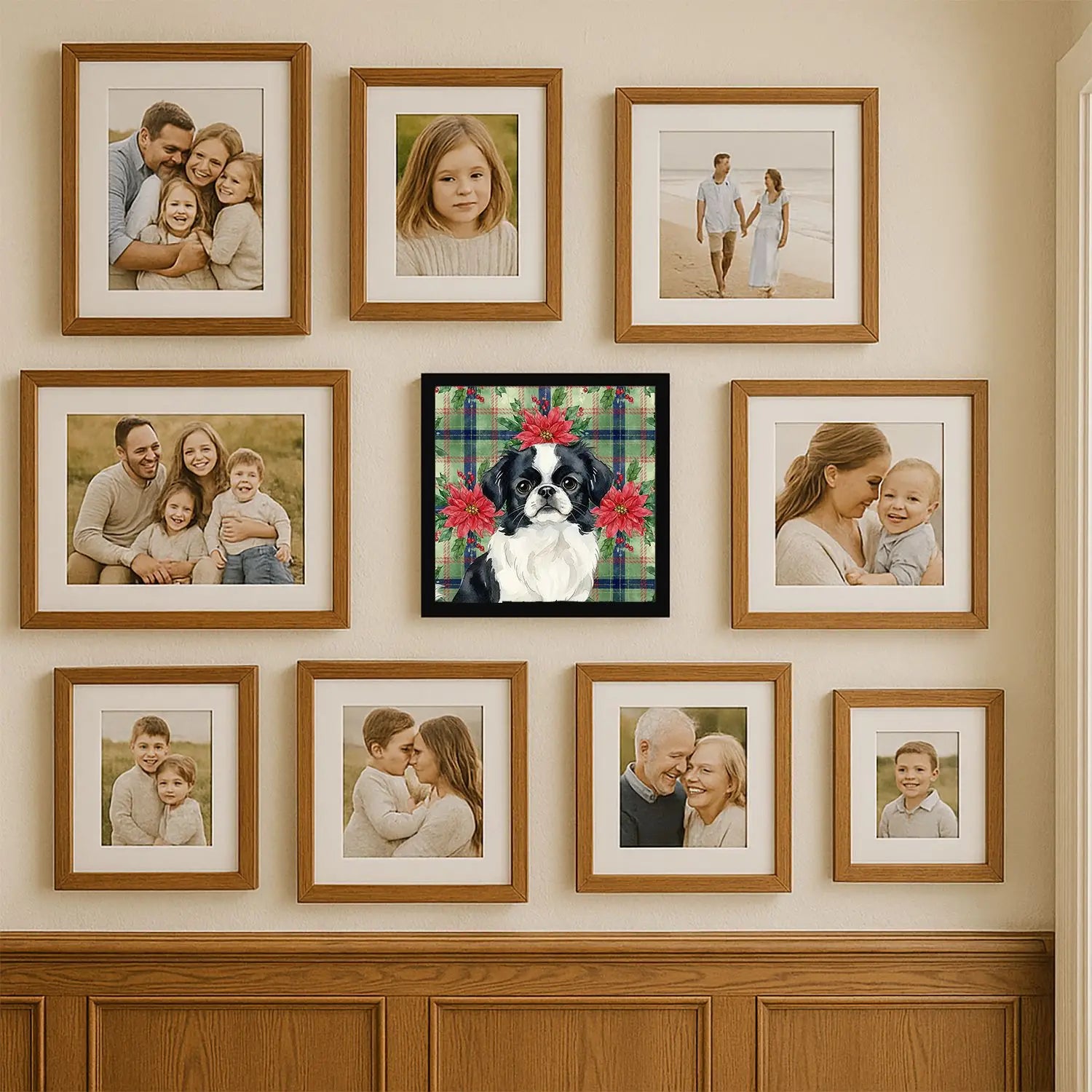 Black & White Japanese Chin Wall Art