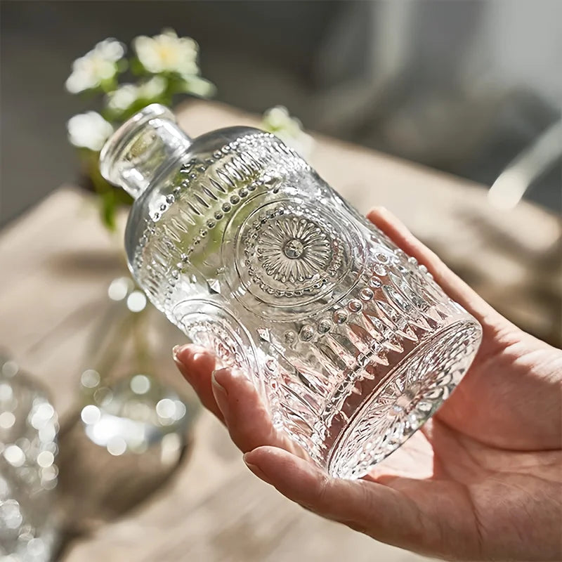 12 Pack Clear Glass Bud Vases, Small Vases For Flowers, Vintage Glass Bottles