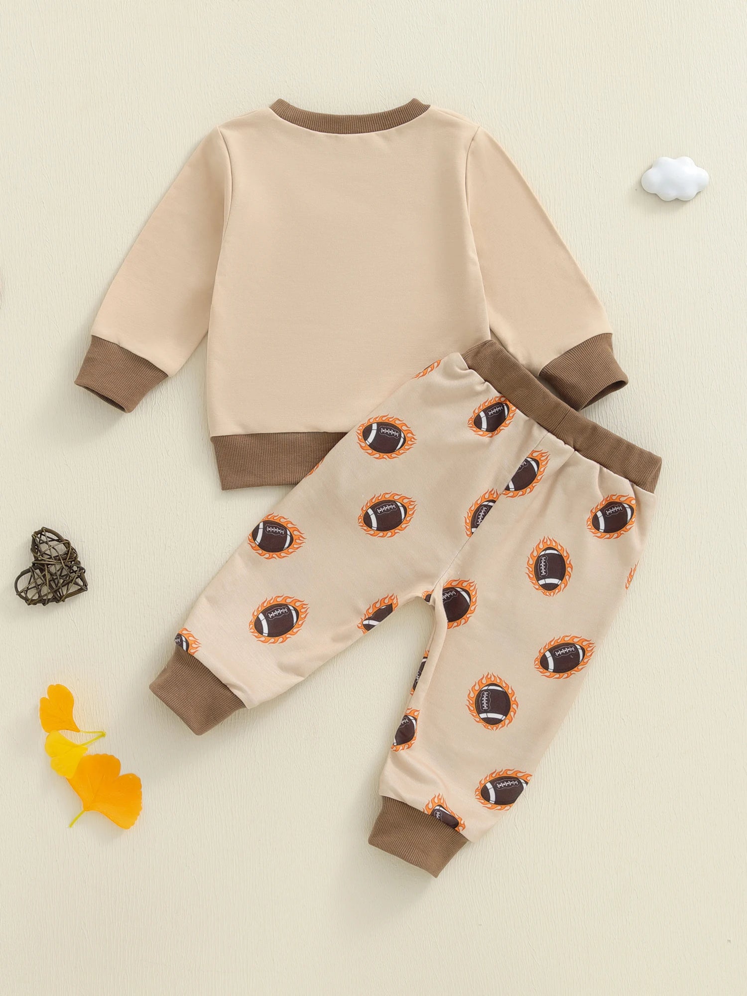 Baby Boy Autumn Clothes Sports Style Hooded Sweatshirt Drawstring Pants 2 Piece Set with Cute Animal Print