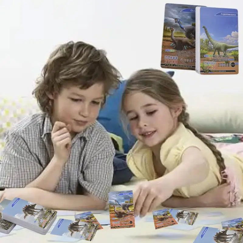 Dinosaurs Flash Learning Cards 55PCS  Collectible Cards Flash Card Educational Learning Toys For Kids