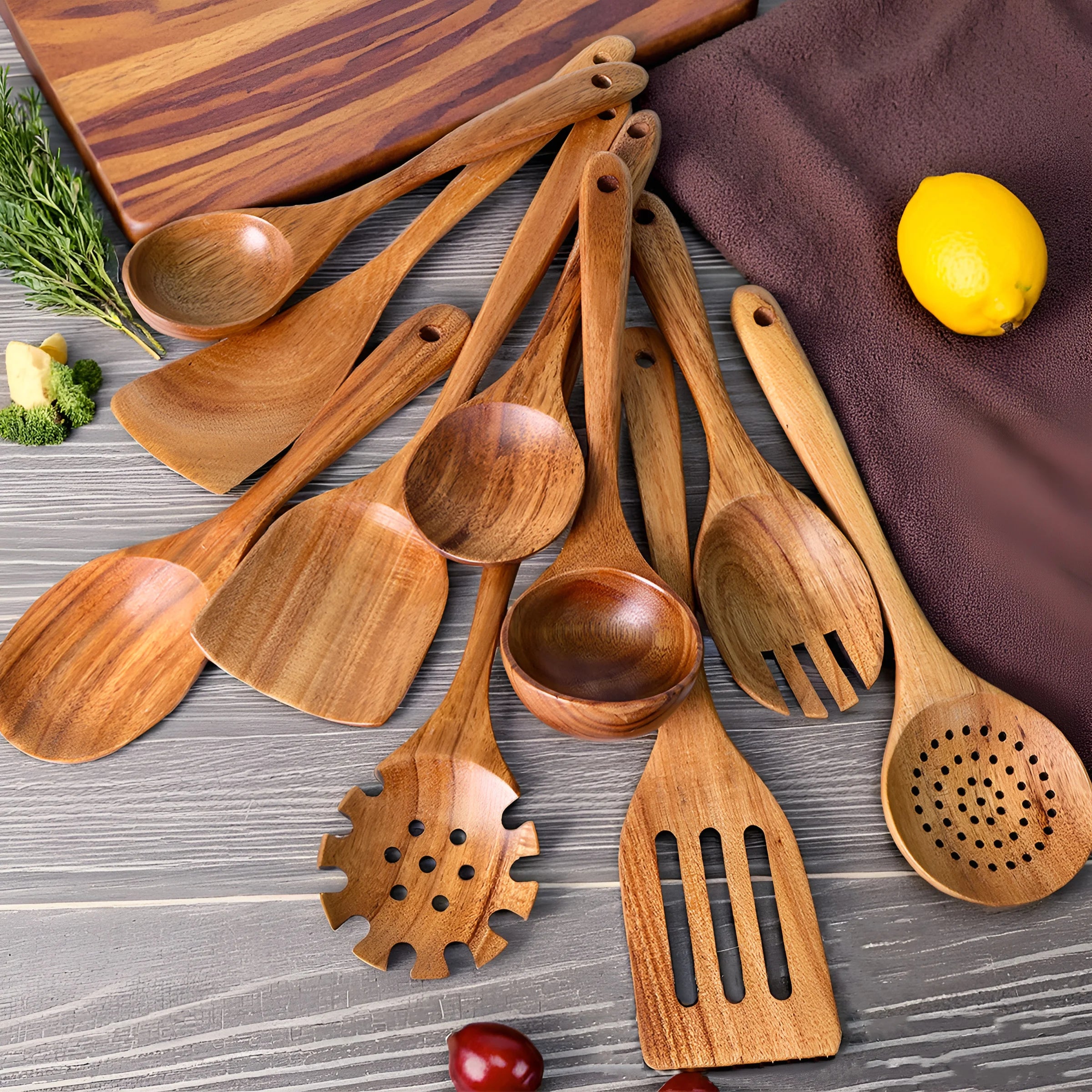 10pcs Wooden Spoons