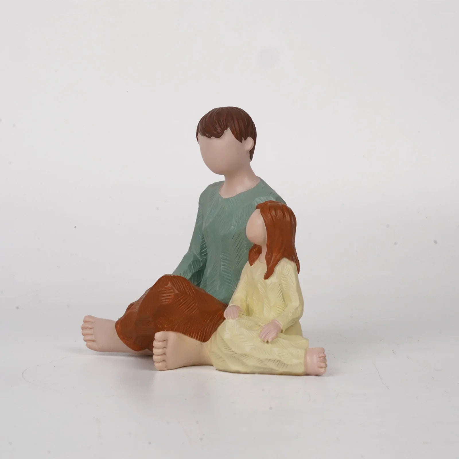 Family Figurine Father & Daughter Sculpture