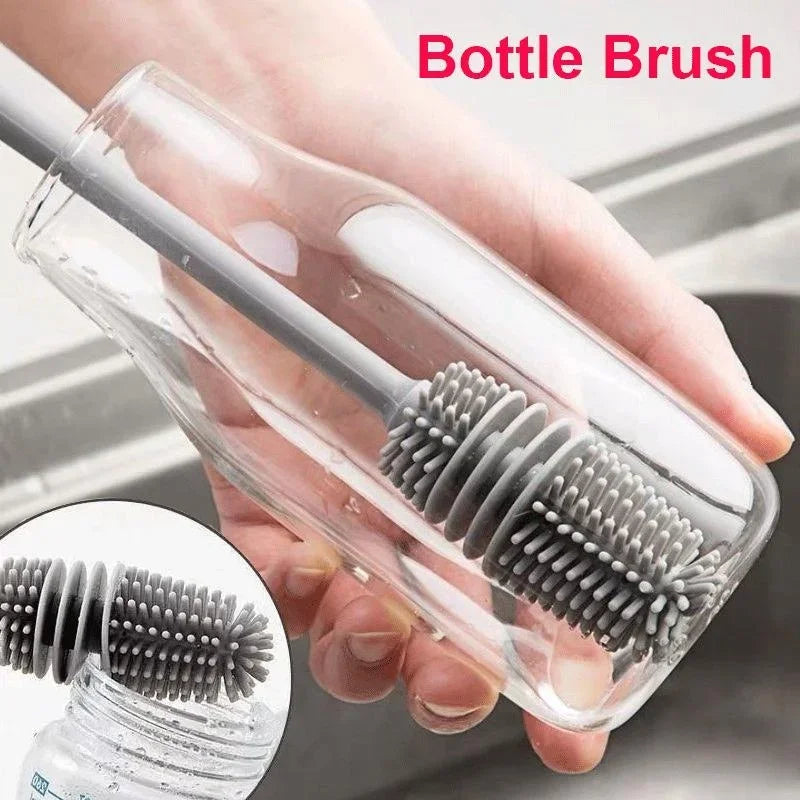 Silicone Milk Bottle Brush Cup Scrubber