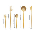 90 Pcs Gold Flatware Set
