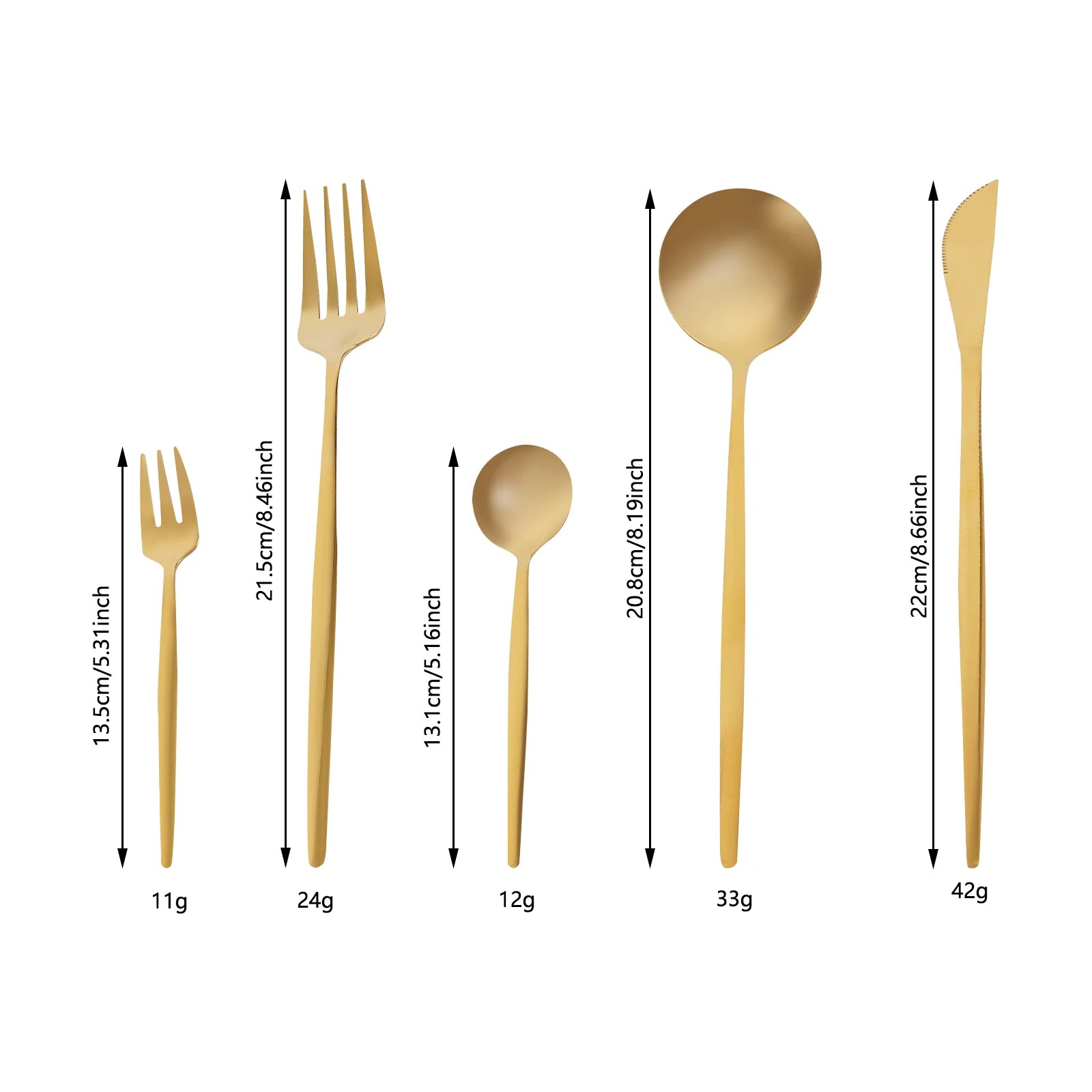 90 Pcs Gold Flatware Set